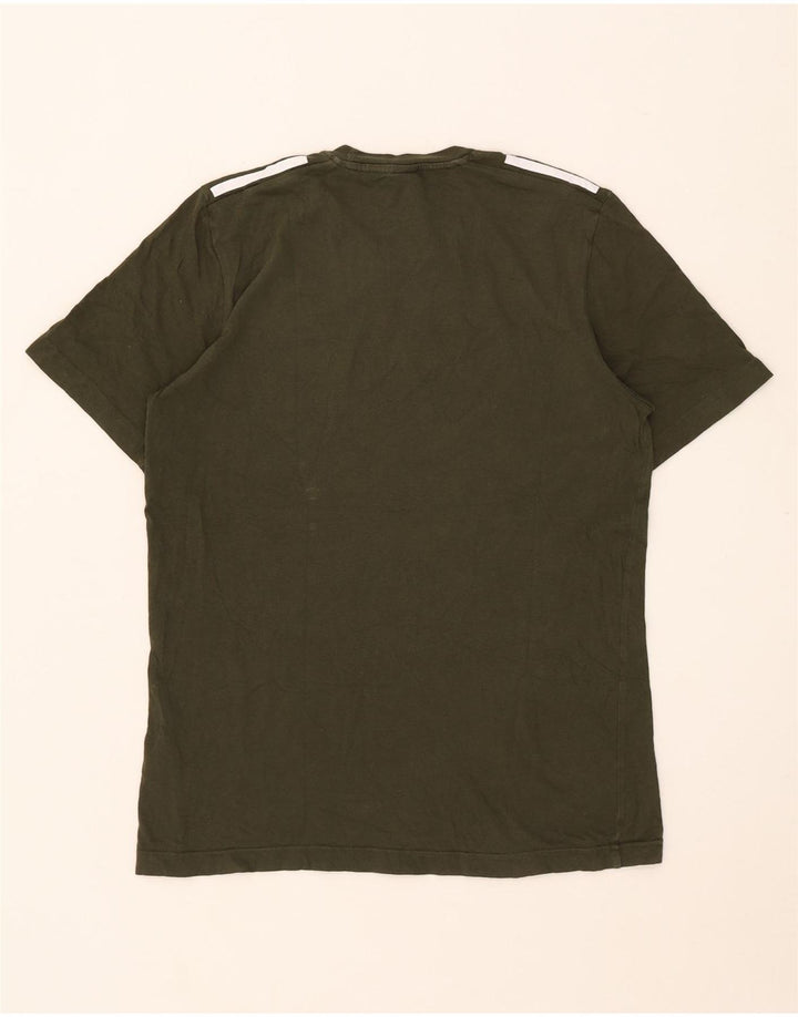 T-shirt da uomo Adidas Top Small in cotone kaki