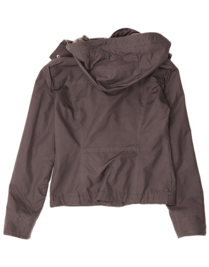 Giacca a vento con cappuccio da donna Hollister UK 6 XS poliestere grigio