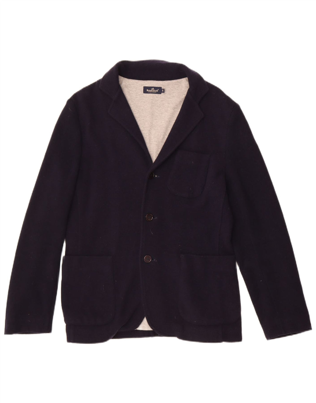 Giacca blazer a 3 bottoni lavorata a maglia da uomo Brooksfield IT 48 blu navy medio