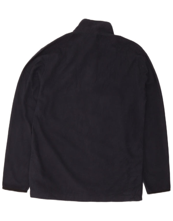 Maglione in pile da uomo con zip e collo Champion, grande, in poliestere blu navy