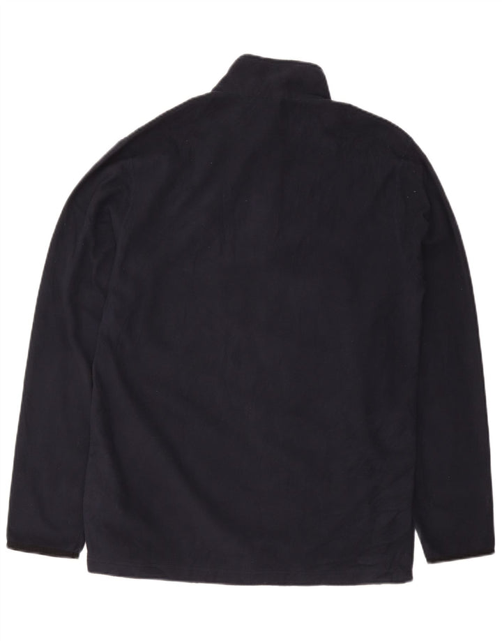 Maglione in pile da uomo con zip e collo Champion, grande, in poliestere blu navy