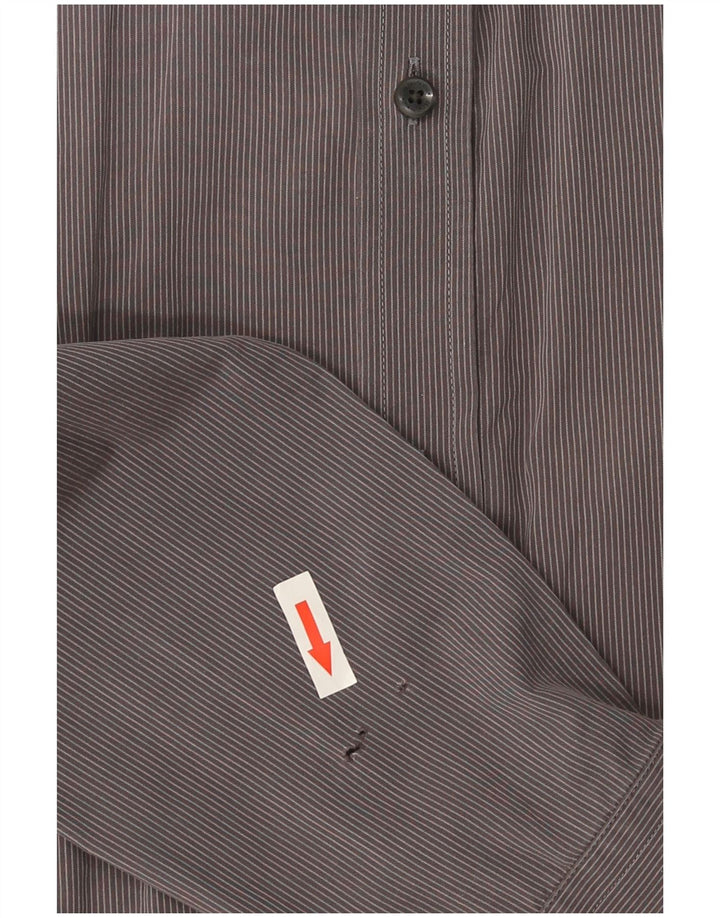 Camicia slim fit da uomo Calvin Klein grigio medio a righe