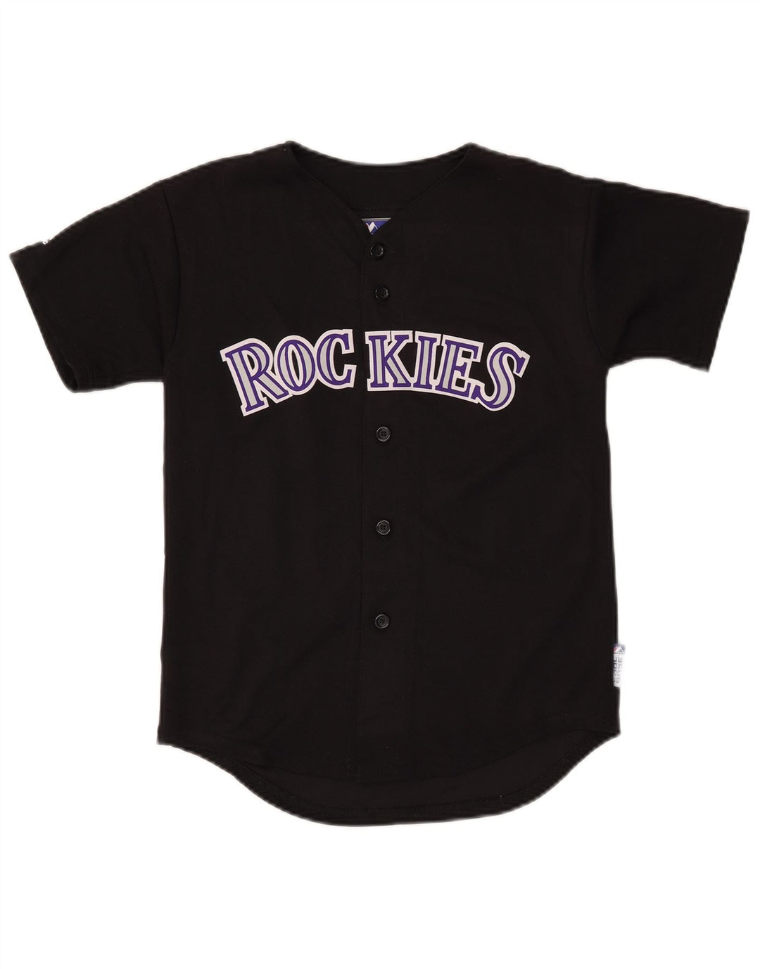 Maglia grafica MAJESTIC da ragazzo Colorado Rockies 13-14 anni, colore nero medio