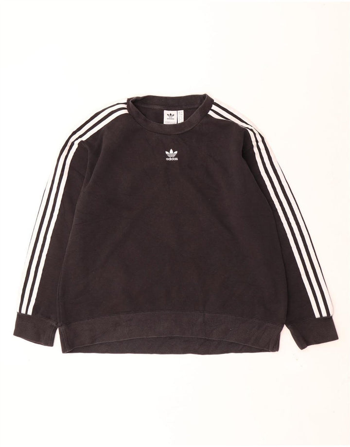 Felpa oversize da donna Adidas Jumper UK 8 Small Black Cotton