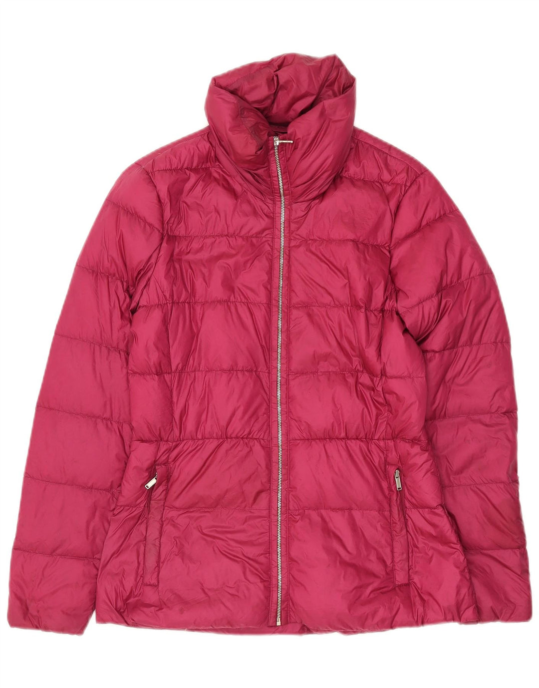 Giacca imbottita da donna Massimo Dutti UK 10 piccola in nylon rosa