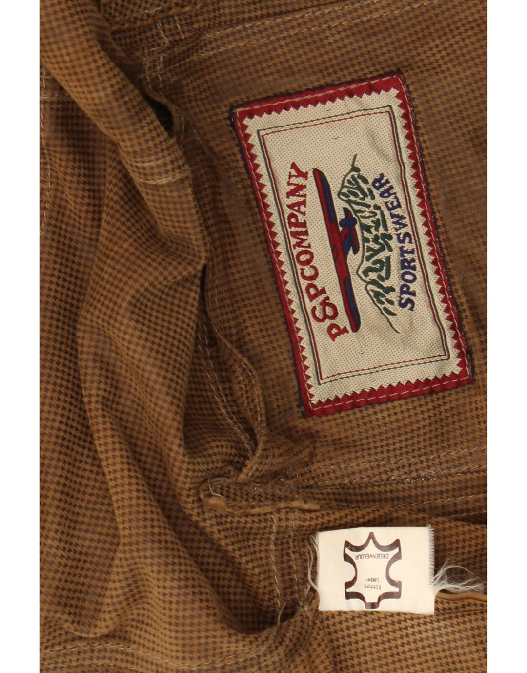 Giacca blazer da uomo in pelle scamosciata a 2 bottoni VINTAGE UK 42 XL in pelle marrone