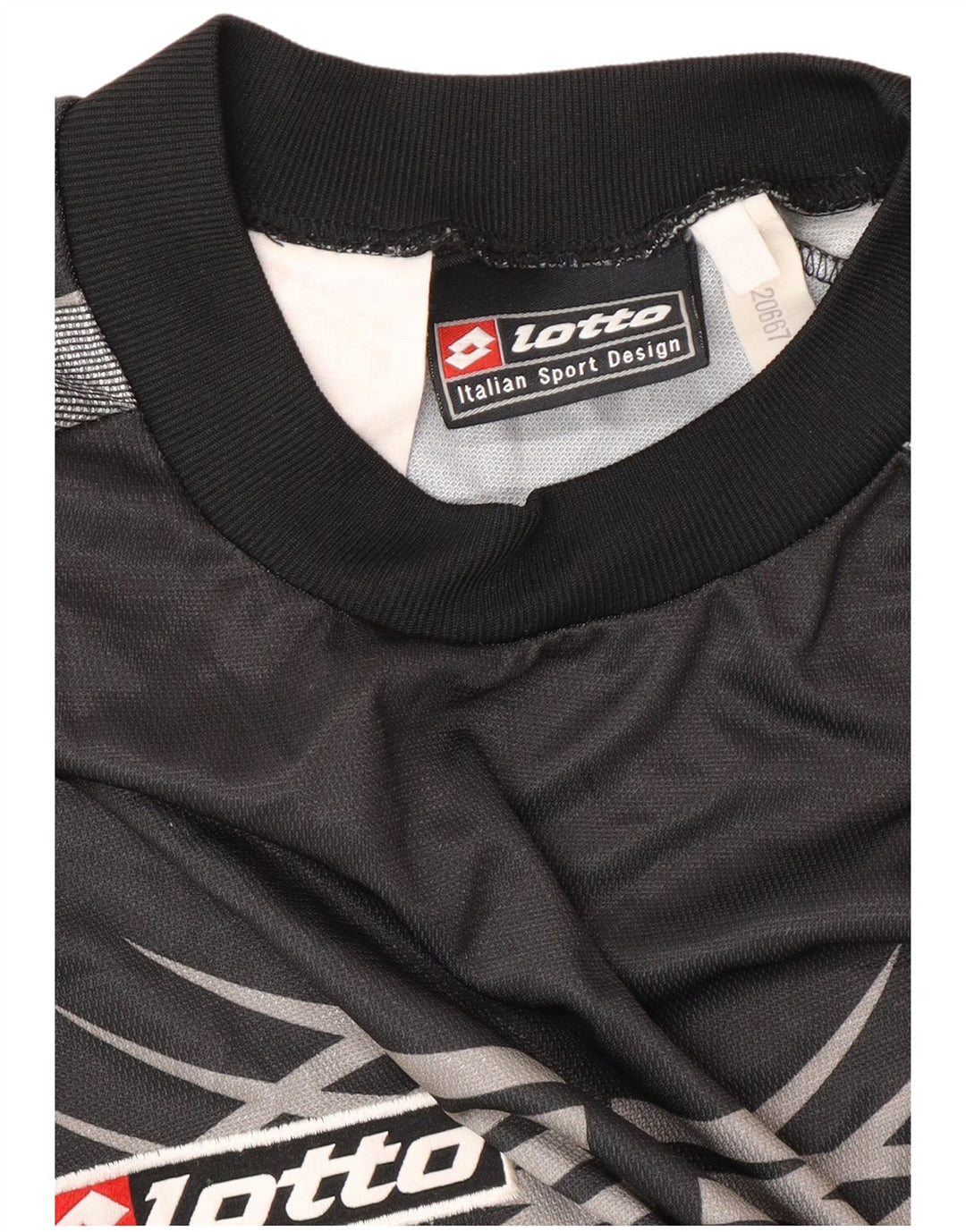 Maglia da uomo LOTTO Juventus 2001-2002 Home Graphic Top Large Nera Sportiva