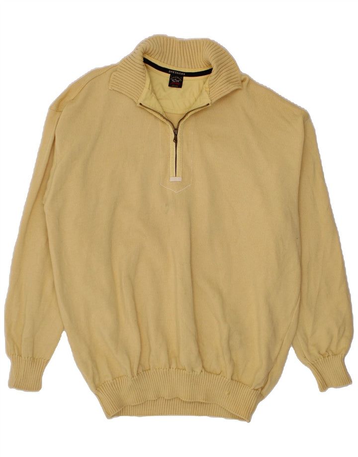 Maglione da uomo con collo con zip PAUL & SHARK 3XL lana gialla