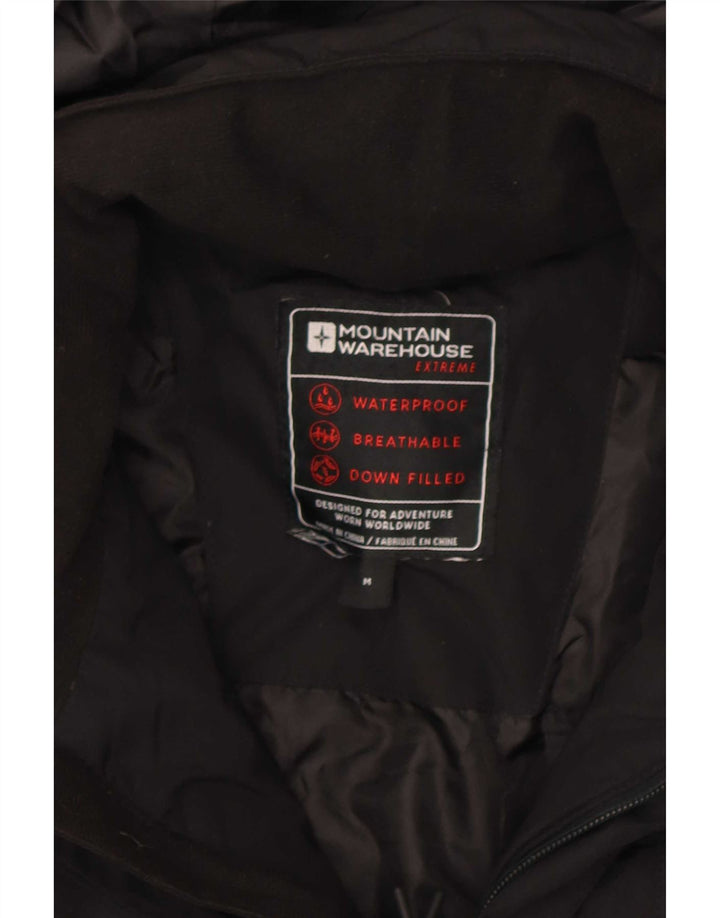 Cappotto imbottito con cappuccio da uomo Mountain Warehouse UK 38 Poliestere nero medio