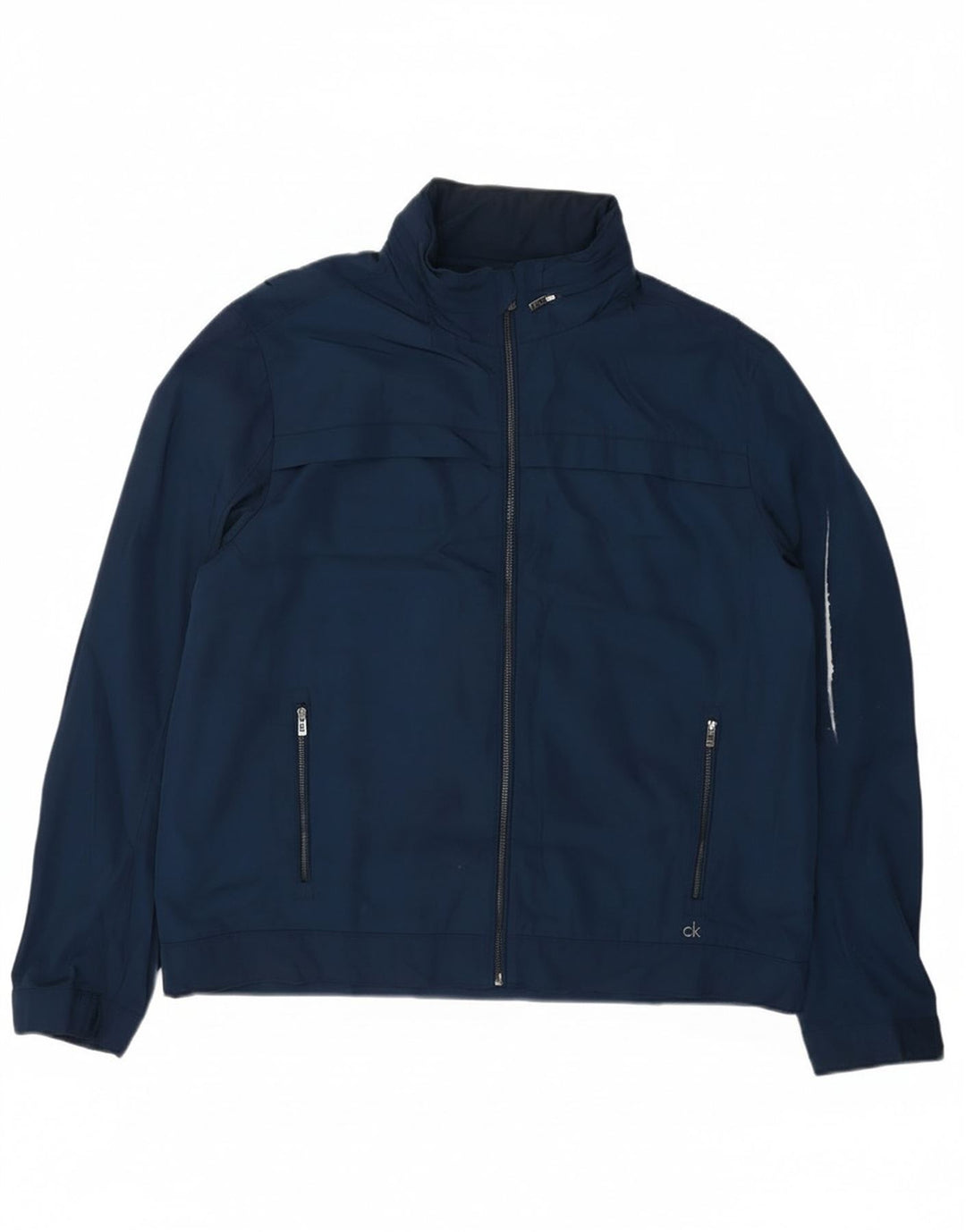 Giubbotto bomber da uomo Calvin Klein UK 42 XL poliestere blu navy