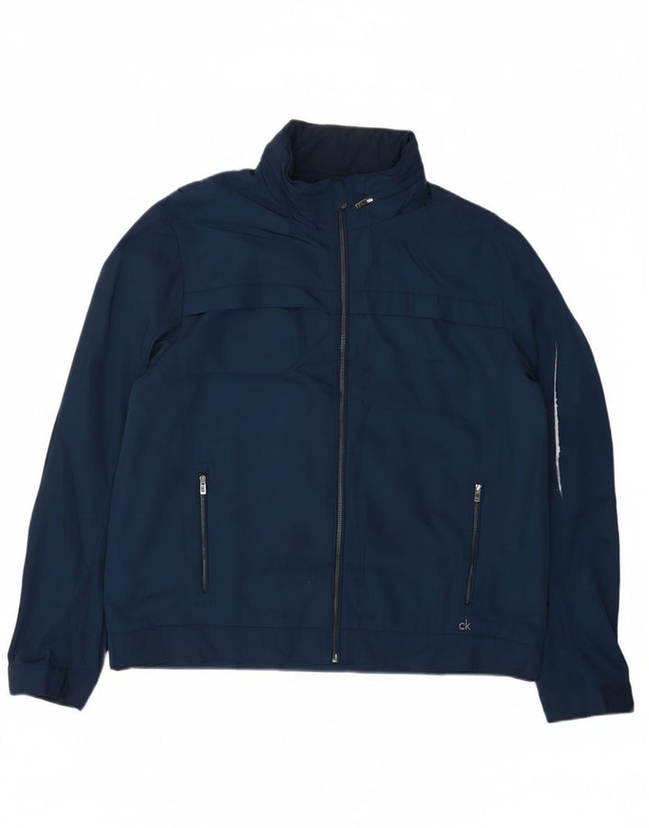 Giubbotto bomber da uomo Calvin Klein UK 42 XL poliestere blu navy