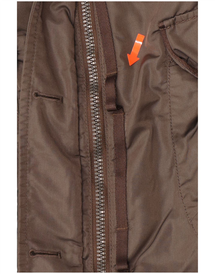 Cappotto imbottito con cappuccio da donna PEUTEREY IT 40 piccolo poliestere kaki