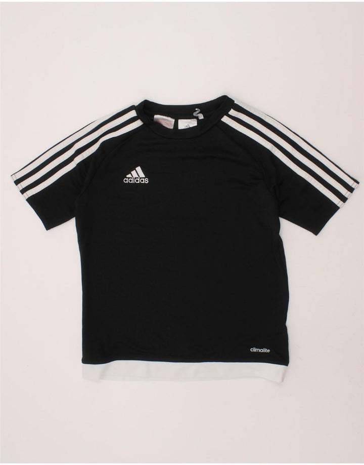 ADIDAS Boys Climalite T-Shirt Top 9-10 Years Black Vintage Adidas and Second-Hand Adidas from Messina Hembry 