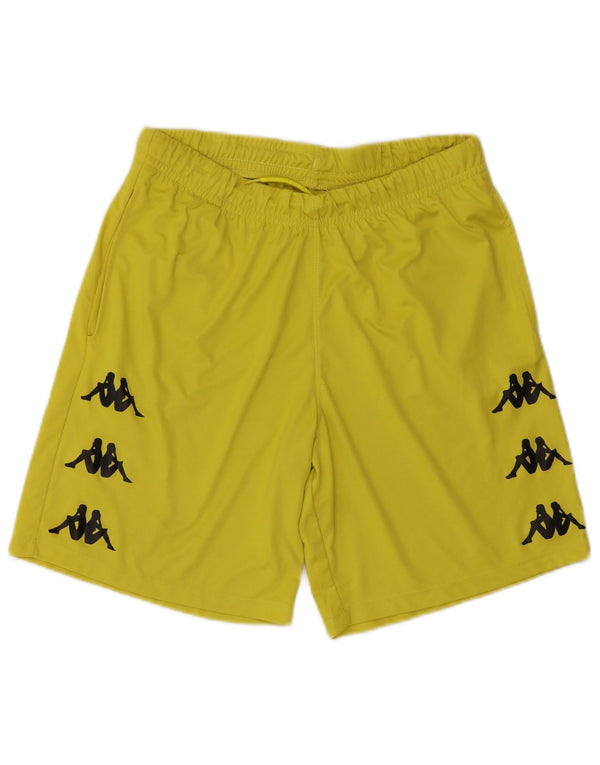 Pantaloncini sportivi grafici da uomo Kappa grandi gialli in poliestere