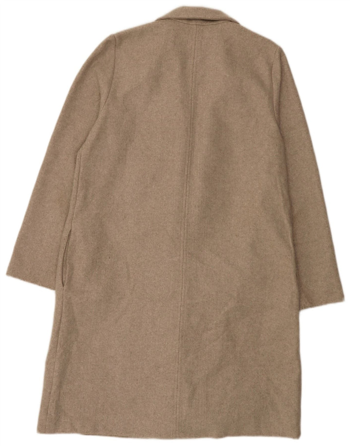Soprabito aperto da donna Zara UK 16 grande poliestere beige