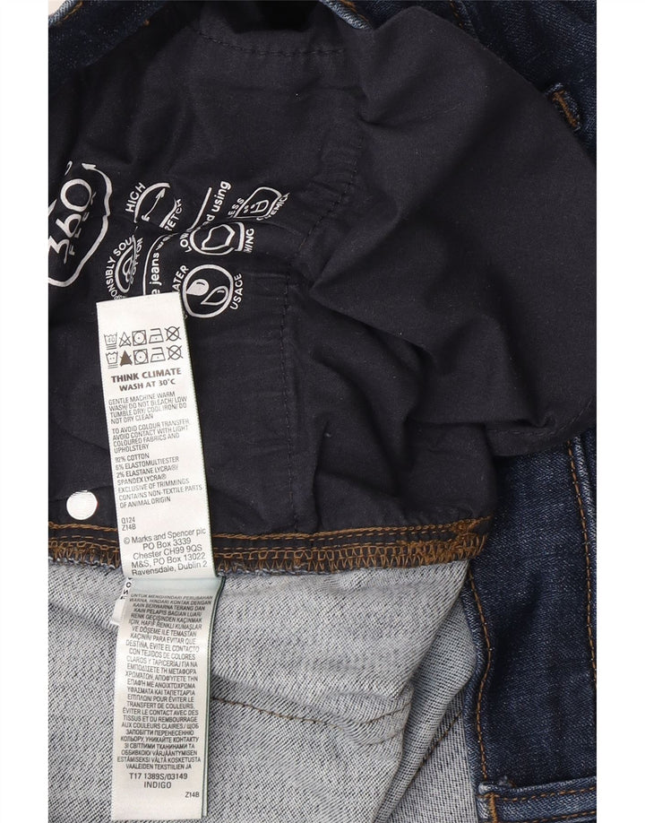 Jeans slim regolari da uomo Marks & Spencer W36 L31 cotone blu navy