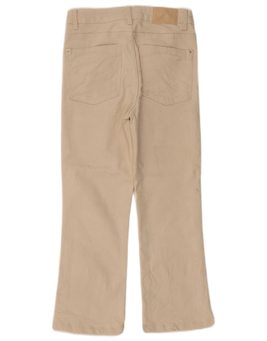 Jeans dritti a vita alta da donna ZARA EU 36 XS W26 L24 Cotone beige