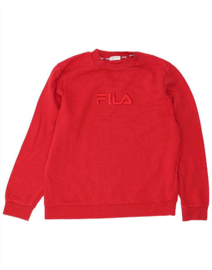 Felpa grafica da bambino Fila 13-14 anni in cotone rosso