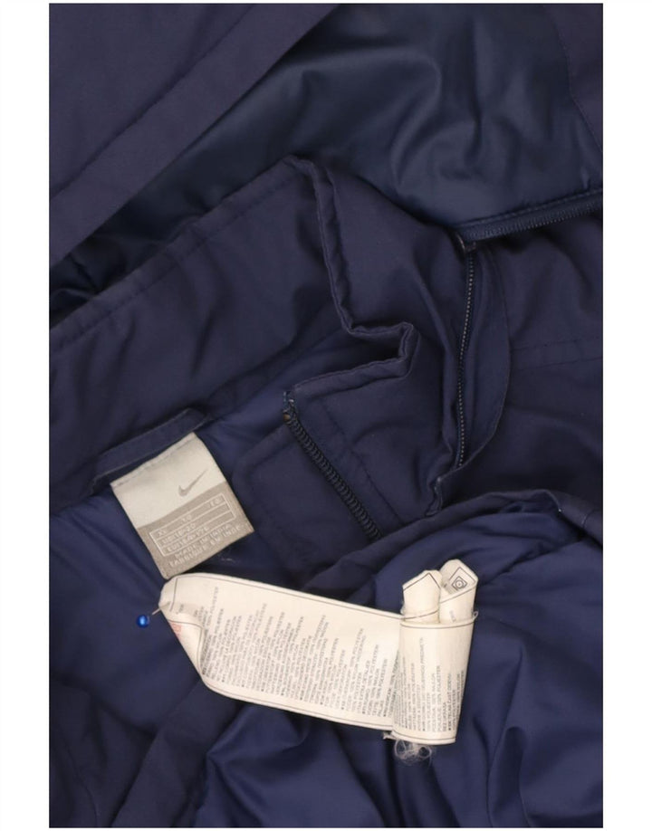 Giacca a vento con cappuccio Nike da bambino 13-14 anni XL blu navy in poliestere