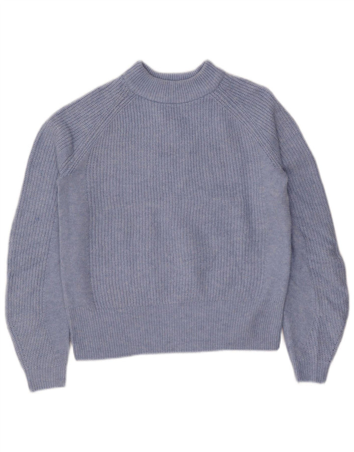 Maglione maglione oversize con collo dolcevita da donna Marks & Spencer UK 6 XS Blu