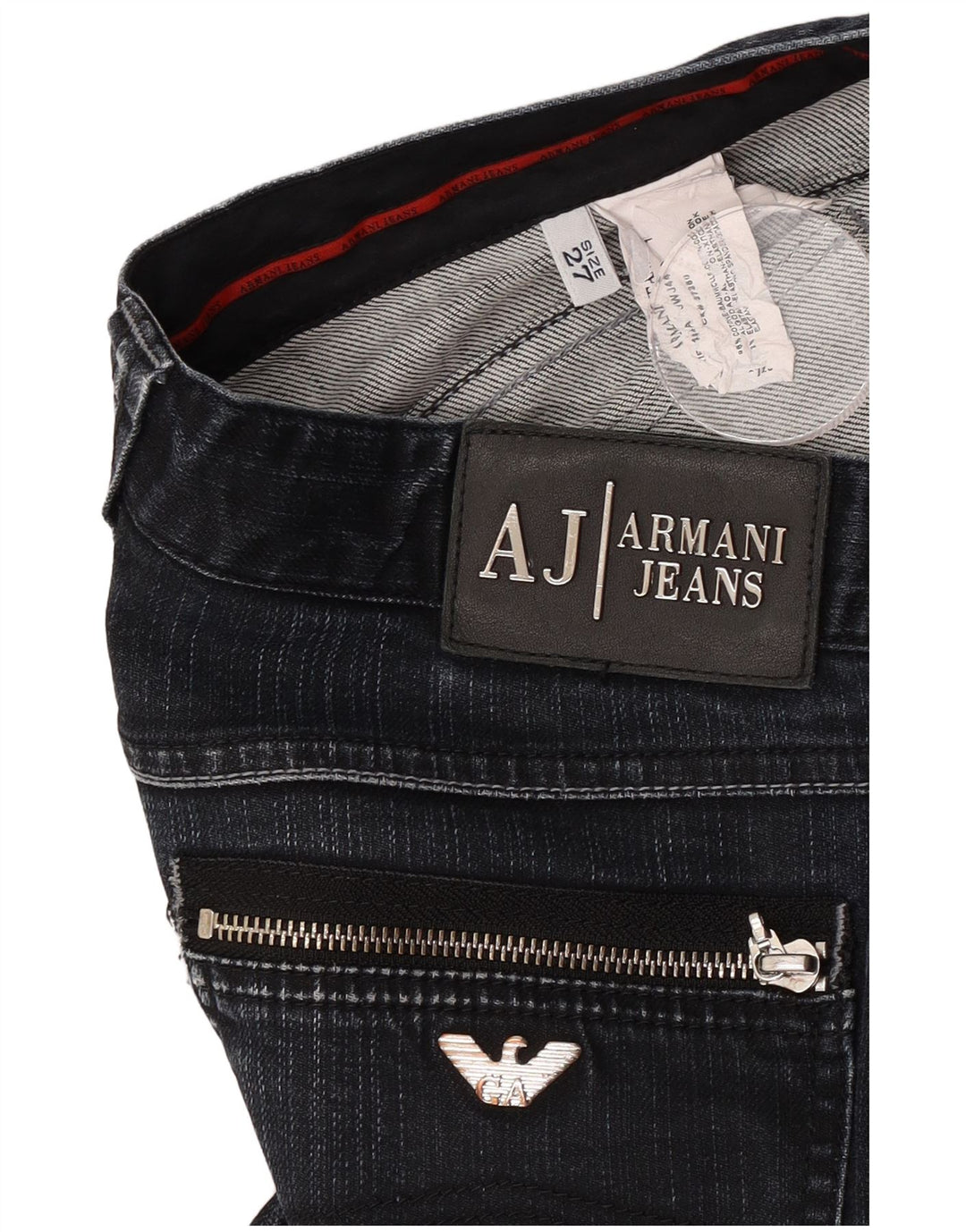 Jeans slim da donna Armani W27 L28 cotone blu navy
