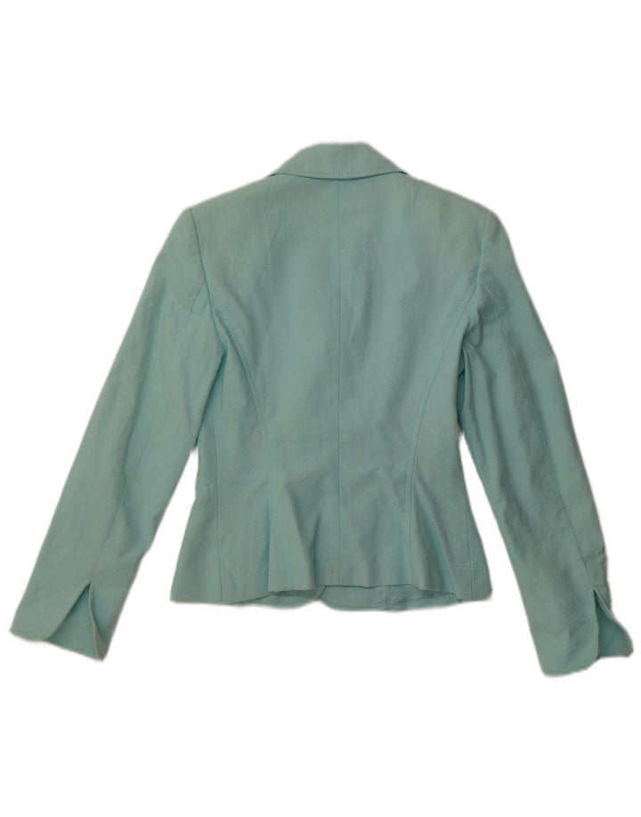 Giacca Blazer 3 Bottoni Donna Luisa Spagnoli IT 40 Small Turchese Cotone