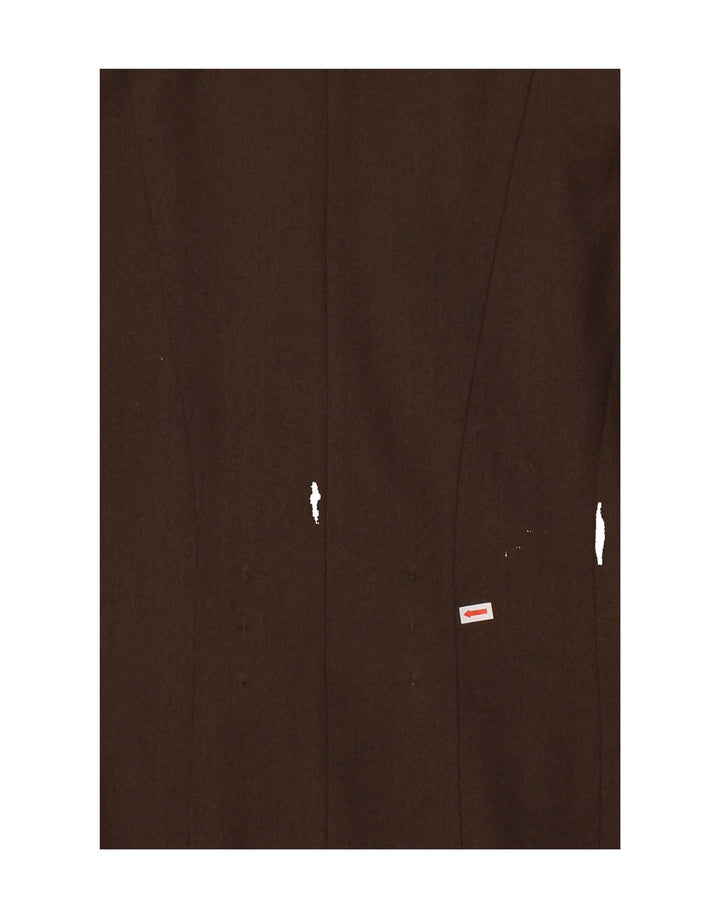 MAX PIERRE Womens Double Breasted Blazer Jacket UK 14 Large Brown Wool Vintage Max Pierre and Second-Hand Max Pierre from Messina Hembry 