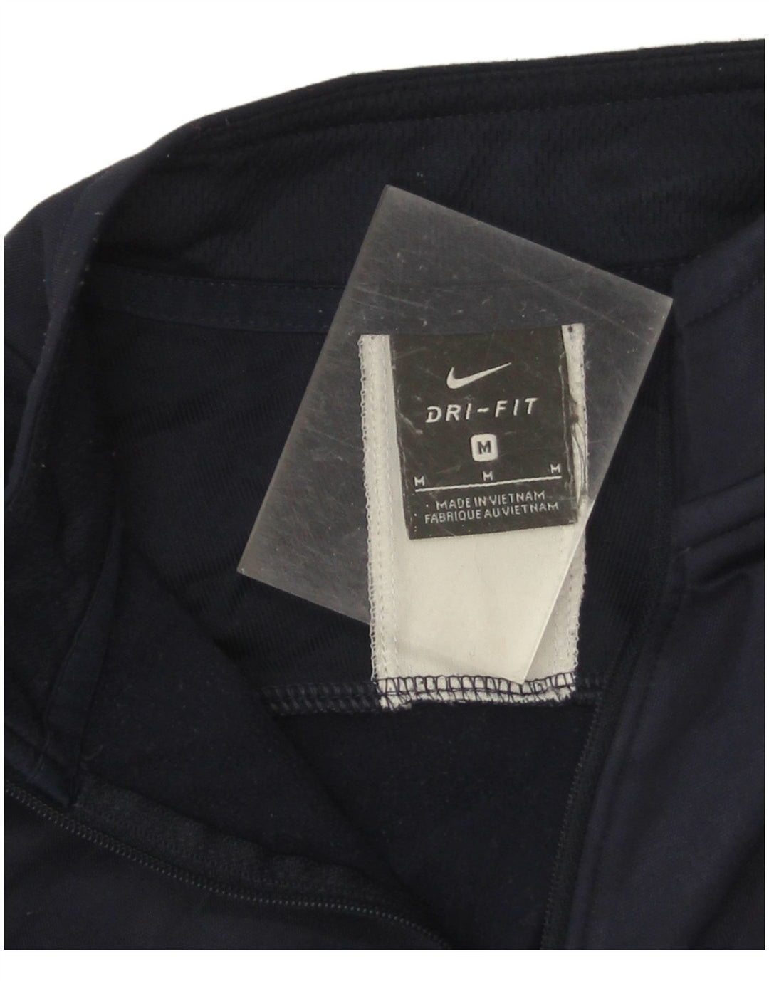 Top della tuta pullover Nike Dri Fit da uomo, color block medio blu navy
