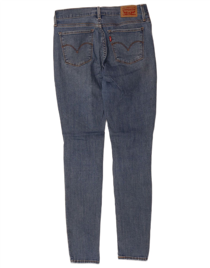 LEVI'S Jeans da donna 710 super skinny effetto invecchiato W28 L30 poliestere blu