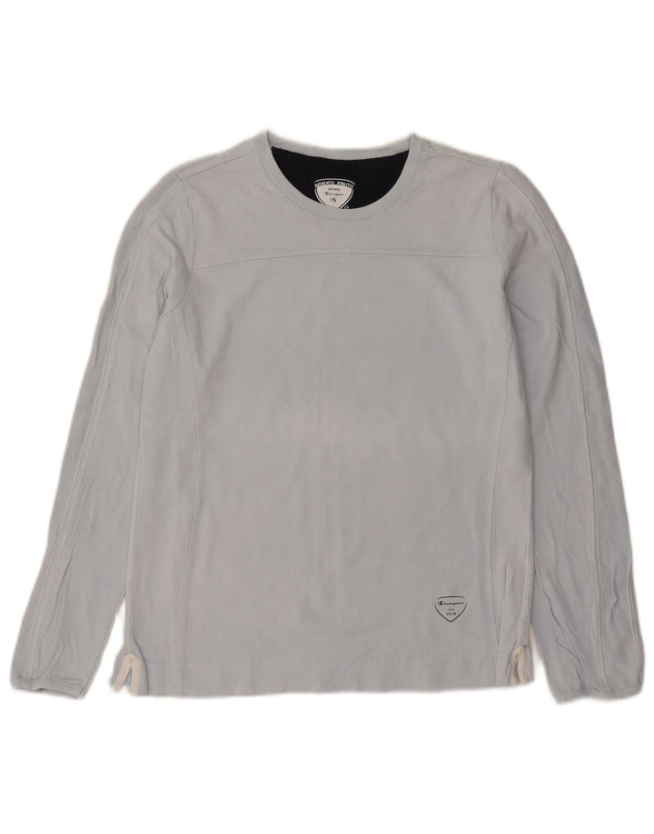 Top a maniche lunghe da donna Champion Easy Fit UK 10 piccolo cotone blu