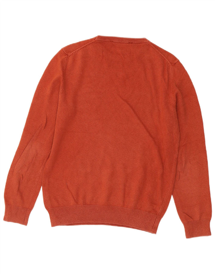 CREW CLOTHING Maglione da uomo girocollo piccolo in cotone arancione