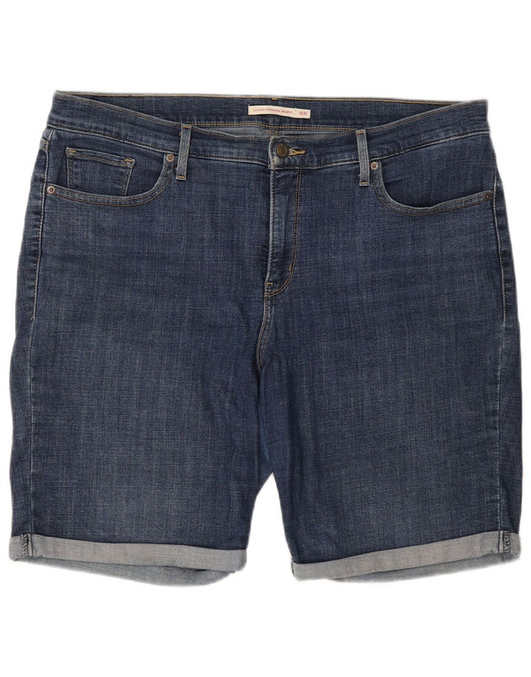 LEVI'S Pantaloncini di jeans Bermuda classici da donna US 18 2XL W38 Cotone blu