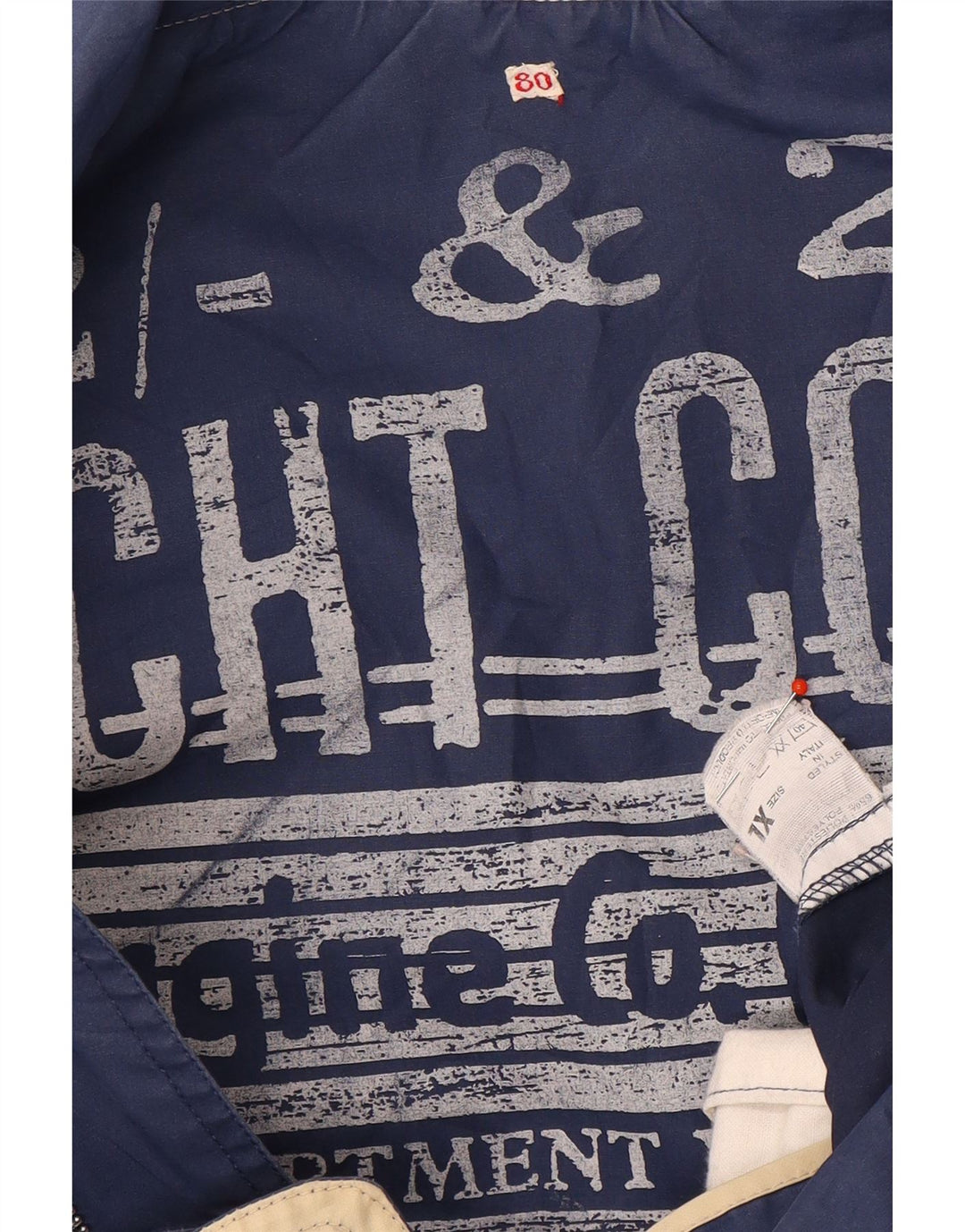 Giacca utilitaria vintage da uomo UK 42 XL poliestere blu navy