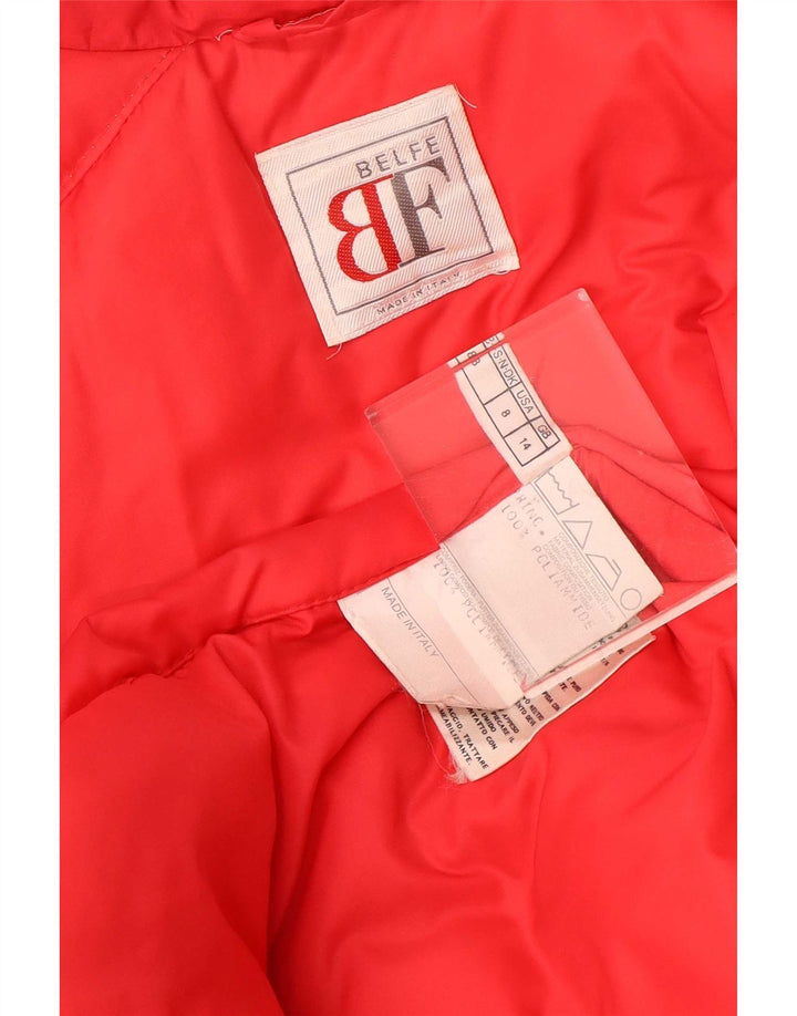 Cappotto imbottito oversize doppio petto da donna Belfe UK 14 Rosso medio