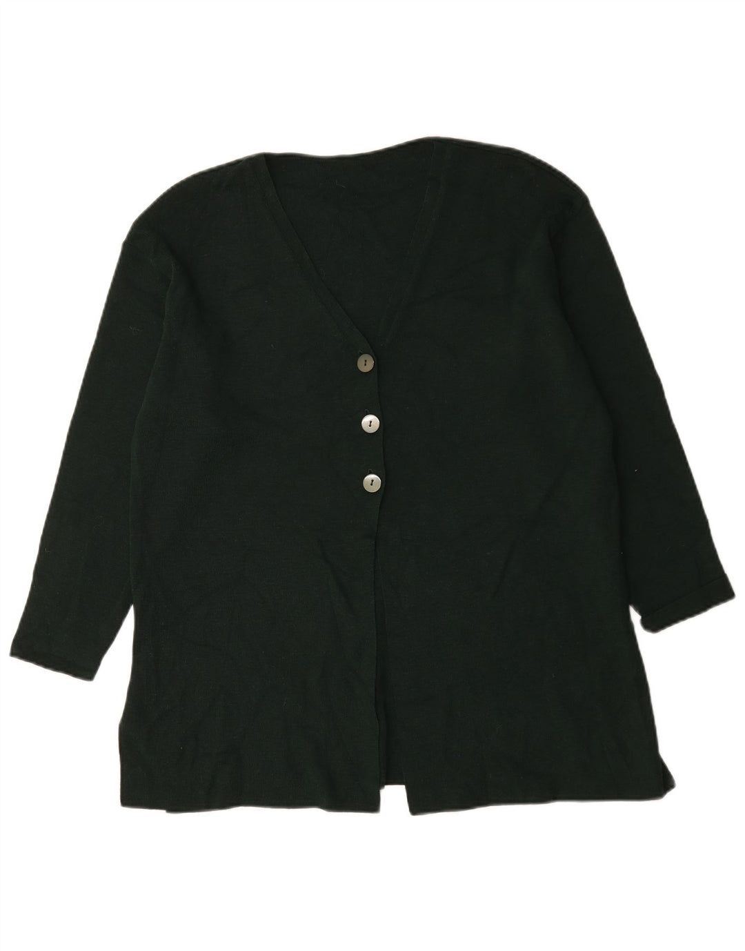 Maglione cardigan oversize da donna Marks & Spencer UK 12 Lana verde medio