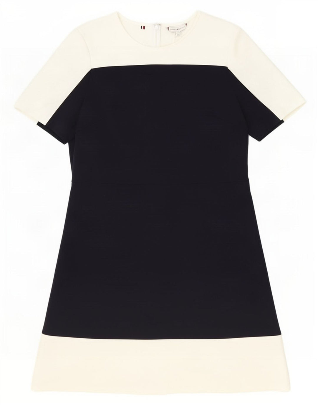 Abito a trapezio da donna Tommy Hilfiger UK 14 Large Nero Colourblock Poliestere