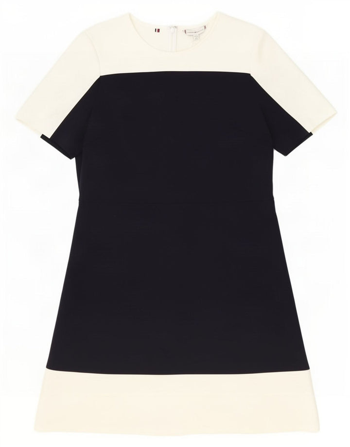 Abito a trapezio da donna Tommy Hilfiger UK 14 Large Nero Colourblock Poliestere