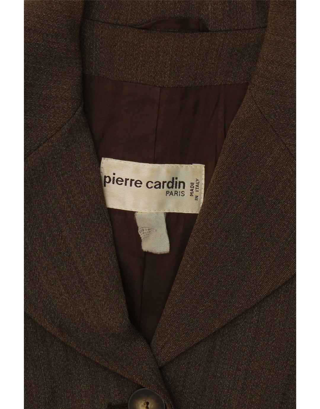 Giacca blazer a 4 bottoni da donna Pierre Cardin UK 14 Marrone medio