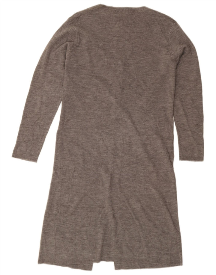Maglione cardigan lungo da donna Essentials UK 14/16 Large Grigio Acrilico