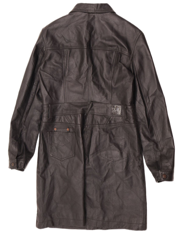 Trench in pelle da donna Phard UK 14 grande nero