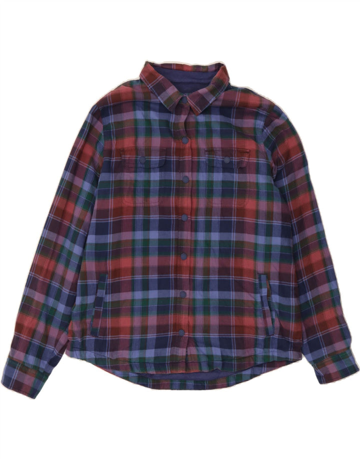 L.L.BEAN Womens Loose Fit Bomber Jacket UK 14 Medium Multicoloured Check Vintage L.L.Bean and Second-Hand L.L.Bean from Messina Hembry 