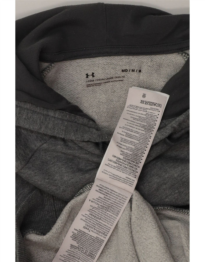 Felpa con cappuccio da uomo Under Armour in cotone grigio medio