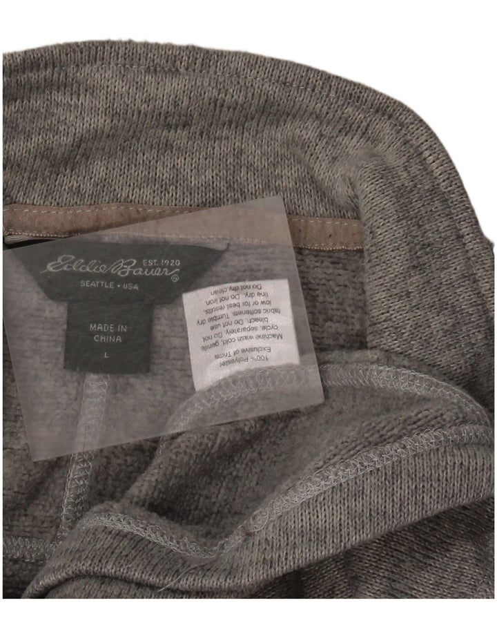 Felpa da uomo con collo con zip Eddie Bauer, grande poliestere grigio