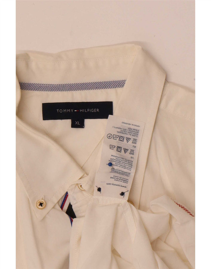 Camicia da uomo Tommy Hilfiger XL in cotone bianco