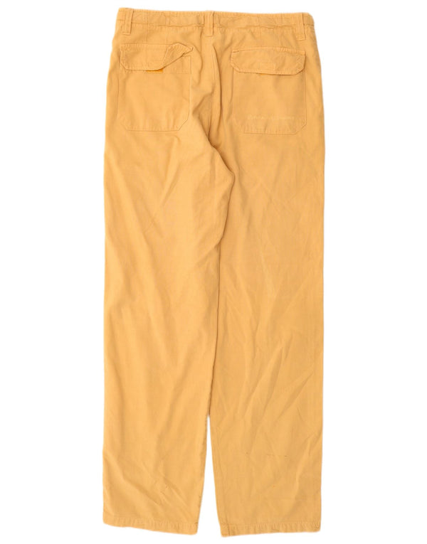 Pantaloni chino dritti da uomo Carrera IT 46 Small W31 L32 Cotone giallo