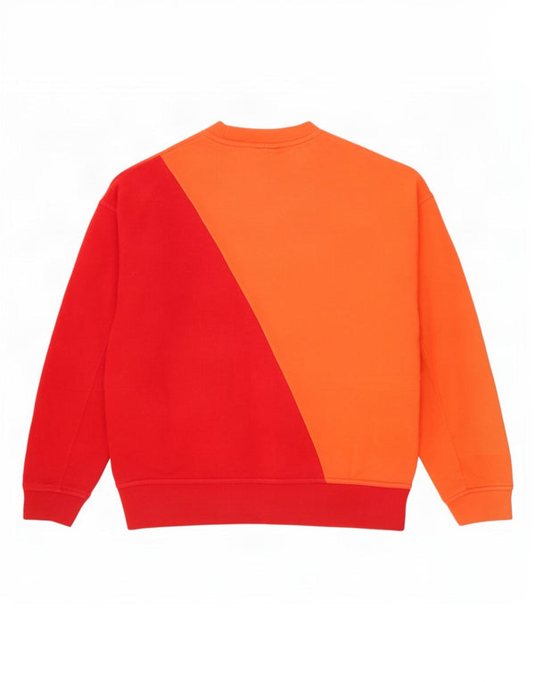 Felpa grafica da donna Adidas Jumper UK 8 Small Orange Colourblock