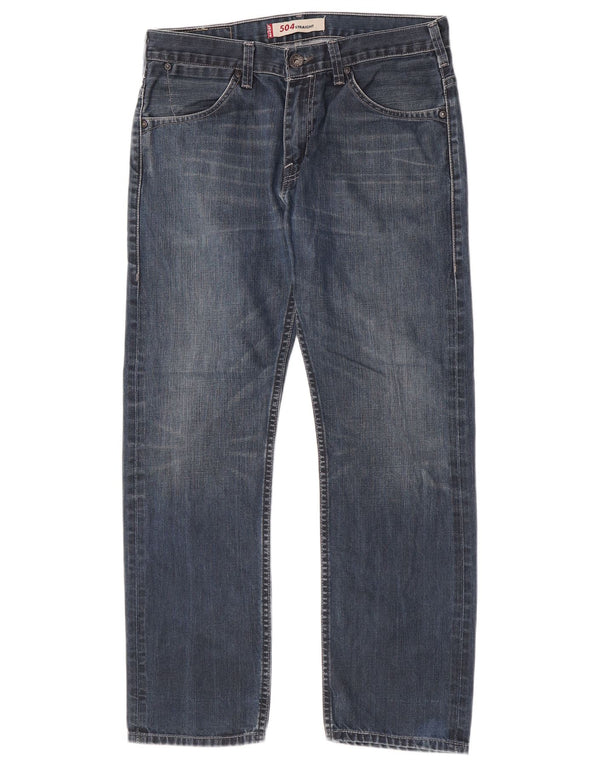 Levi's Uomo 504 Jeans dritti W32 L27 Cotone Blu