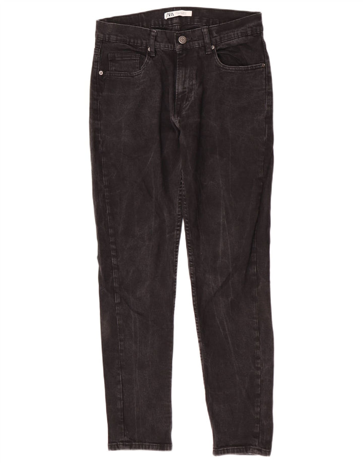 Jeans slim da uomo Zara EU 42 Large W32 L30 Cotone grigio