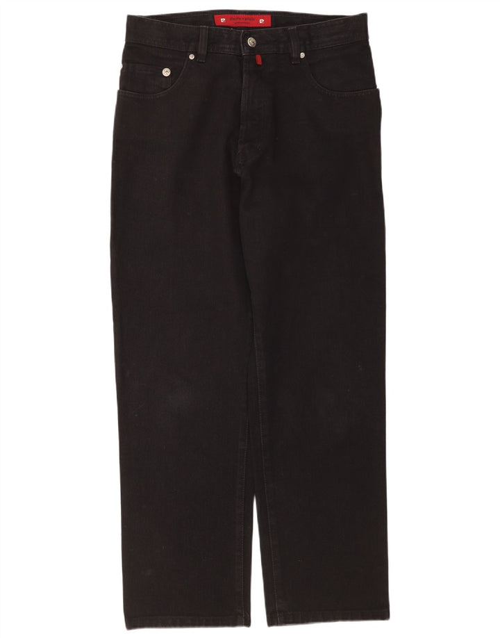 Jeans dritti da uomo Pierre Cardin W33 L30 cotone nero