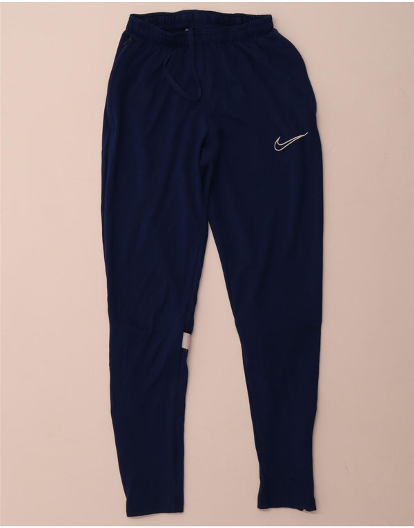 Pantaloni da tuta da uomo NIKE Dri Fit piccoli in poliestere blu